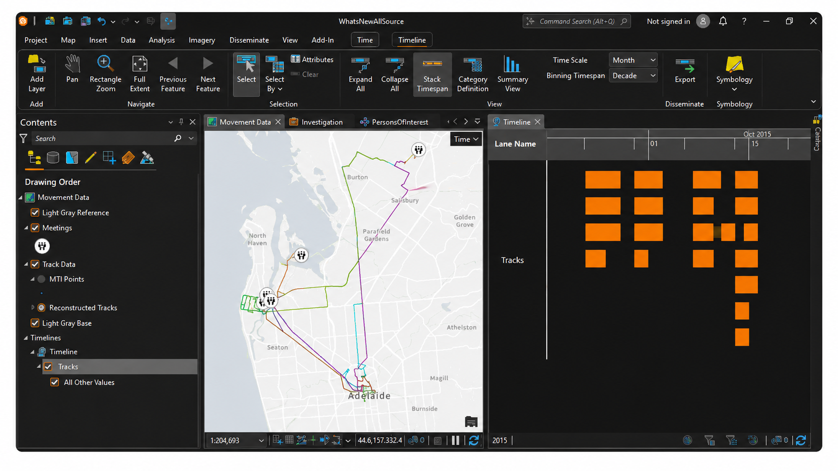 New Cascade Timespan capability in timelines