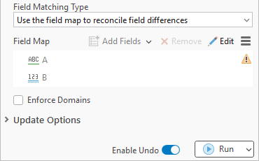 Append Field map in Pro 3.6 and earlier
