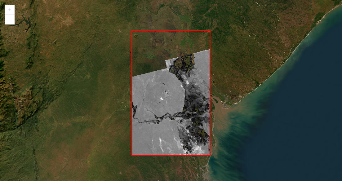 Порівняння знімків Sentinel-1 до та після підтоплення